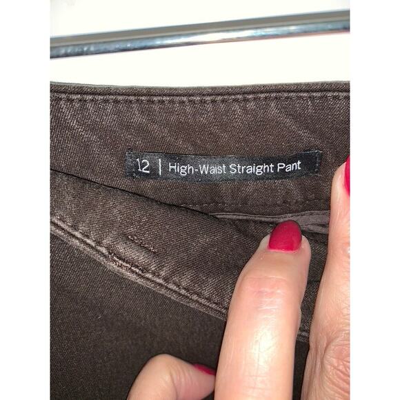 Talbots Women's High-Waist Straight Pants Brown Size‎ 12 Workwear - Picture 5 of 8